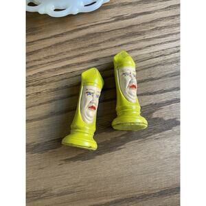 Vintage Midcentury Medieval Duncan Ceramic Hand Painted Chess Pieces Bishops